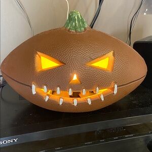 Football Pumpkin Halloween Decor